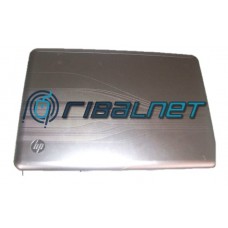 HP DV3-4180EP LCD Back Cover w/ logo light & cable - black cherry